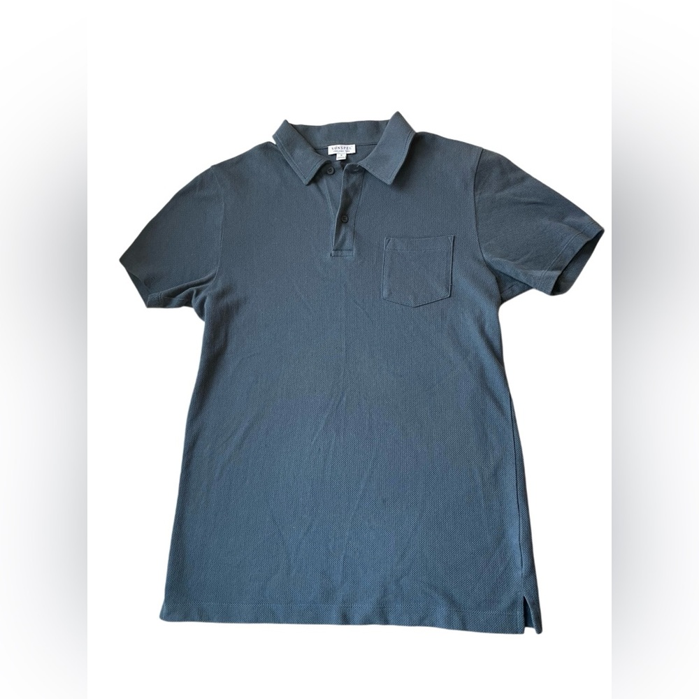 Sunspel Navy Polo Shirt